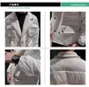 Men's Down Parkas Korean Suit Collar Thickened Warm Jacket Manteau Homme Hiver Winter Black White 221207