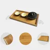 Fruit Dishes & Plates Storage Plate Bamboo Tea Cutlery Rectangular Tray Pallet Household Multi Function Decoration Food Trays Hotel Serving Trays