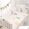 Bedding Sets 6/9Pcs Elephant Baby Set Cotton Bedroom Decor Girl Boy Crib Bed Linens Bumper 120X60/120X70Cm 220526 Drop Delivery Kids Dhfv5