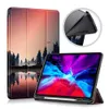 Smarta fodral för iPad Pro 12.9 "Inch Fundas Leather TPU Cover Wake Sleep Function Tablet med pennplats