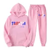 Tracksuit Trapstar Brand Printed Sportswear Men's T Shirts 16 Färger varma två stycken Set Loose Hoodie Sweatshirt Pants Jogging 23de