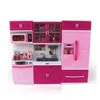 Food Kitchens Play Food Kids Large Children /27S Kitchen With Sound And Light Girls Pretend Cooking Toy Set Pink Simation Cupboard Gift