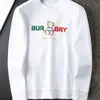 Erkek Hoodies Sweatshirtler Kış kalın baskılı ayı yuvarlak boyun beyaz kazak erkekler uzun kollu dış giyim T221209