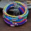 Bracelets de cheville Megin mélange couleur Boho Fimo été plage sandales bricolage cheville Bracelet pour femmes filles mode bijoux amis cadeau Goth Kpo