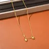 New Ins GoldLoubleLoveペンダントネックレスシンプルなファッション気質オールマッチセーターチェーンアクセサリー