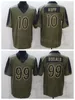 Men Football 10 Cooper Kupp Jerseys 99 Aaron Donald Hemp Grey Army Green Olive Salute To Service Team Color Purple White Beige Blue Black Vapor Color Rush Stitched