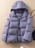 Parkas pour femmes Fitaylor hiver léger à capuche chaud doudoune femmes 90 duvet de canard blanc doux manteau décontracté pain couleur unie court vêtements d'extérieur 221208