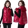 Gilets pour femmes coton femmes vêtements de haute qualité épaissir femme gilet à capuche sans manches femme hiver 2023 Chaleco Mujer