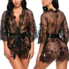 sex toy Plus Size Sexy Lingerie Women Attractive Lace Pajama Coat