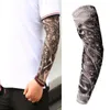 Knee Pads 1 Pcs Riding Sunscreen Sleeve 3D Printed Tattoo Ultra Thin Breathable UV Resistant Running Sleeves Arm Warmers