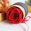 Rose éternelle chaude dans une boîte de vraies fleurs de roses préservées avec coffret cadeaux romantiques pour la Saint-Valentin, le meilleur cadeau pour la fête des mères FY4613 tt1209