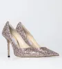 Donne di marca Sandali Romy Scarpe Pelle glitterata Tacchi alti a spillo Sexy Lady Décolleté con punta a punta Abito da sposa per feste EU35-43 Scatola originale