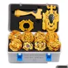 Spinning Top Gold Takara Tomy Launcher Beyblade explodiu Bayblades Bables Bables Bables Bey Blade Toys for Child Metal Fusion Gift LJ20 DHPBN