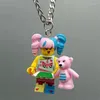 Orecchini pendenti Fashion Girl Figure Toy Funny Brick Boy Gioielli per donne Orecchino a gancio in acciaio inossidabile