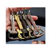 Openers bier gitaar fles opener sleutelhanger sleutelhang sleutel ketting ring grappige cadeau keuken bar accessoires tool zink legering sn3825 drop del dhfox