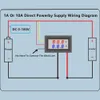 高品質のDC100V 10A電圧計量メーターブルーレッドLEDアンプデュアルデジタルボルトメーターゲージ