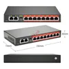 Glasvezelapparatuur origineel 8 poort POE Switch 52V90W externe voeding Ethernet Network voor IP -camera draadloos AP