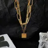 colliers bracelet bijoux de créateur collier en alliage géométrique multicouche exagération créative simple chaîne croisée chaîne de clavicule rétro