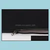 Borse portaoggetti Blanks Borsa per trucco da donna con cerniera Tela bianca / nera Pochette da donna Pochette cosmetica Drop Delivery Home Garden Housekee Dh0Zl