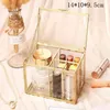 Aufbewahrungsboxen transparente Make-up-Box staubdichten Pinselschmuck Lippenstift Organizer Schönheit