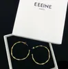 Mode Celns Gold Big Circle Hoop Baumeln Ohrringe Ohrstecker Luxus Designer Bambus Eardrop Ohrring Für Frauen Party Jahrestag Hochzeit Schmuck