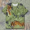 Мужские рубашки Tiger животные художники Jungle Wild Nature Leopard Leisure Party Городская одежда мужская рубашка мода летняя одежда