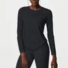 Chemises actives Haut ample à manches longues Sans couture Vêtements de sport super doux Chemise de yoga extensible Débardeurs d'entraînement Stretch Chemisier sexy Vêtements de sport