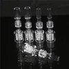 Wasserpfeifen 10mm 14mm männliche klare Quarzspitze Nagel flache Oberseite Diamantknoten Quarz Enail Bangers für Glasbongs