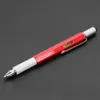 multi-function creative hexagon screwdriver lettering scale capacitor pen six in one metal tool pen DH657