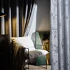 Curtain Light Luxury Leaf Jacquard Soundproof Noise Reduction Shading Finished Custom Curtains For Living Dining Room Bedroom