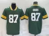 Hommes Football 9 Christian Watson Jersey 26 Darnell Savage 10 Love 2 Mason Crosby 8 Amari Rodgers 4 Brett Favre 15 Bart Starr 13 Allen Lazard Vert Blanc Jaune Cousu