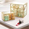 Aufbewahrungsboxen transparente Make-up-Box staubdichten Pinselschmuck Lippenstift Organizer Schönheit