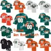 كلية كرة القدم الأمريكية ارتداء NIK1 NCAA College Jerseys Miami Hurricanes 1 Allen Hurns 1 Lorenzo Lingard 12 Jim Kelly 12 Malik Rosier Jr Custom Football Stitched