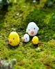 20pcs Mini Chick Bonsai Figurines Fairy Garden Miniatures For Terrariums Ornement Dollhouse Resin Craft Ecological Bottle décor1632517