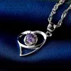 Kedjor Luxury Women Pendant Pure 925 Sterling Silver Necklace Love Heart Zircon Jewelry Anniversary Valentine's Gift