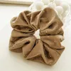 Fashion Silver Gold Scrunchie Bands Elastic Hairband For Women Star Dot Velvet Girl Girl Ponytail Hair Rope Acessórios