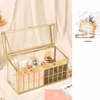 Aufbewahrungsboxen transparente Make-up-Box staubdichten Pinselschmuck Lippenstift Organizer Schönheit