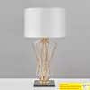 Modern Table Lamp for Living Room Bedroom Contemporary Desk light Bedside Lamp Metal Plating Table Design Home Decoration