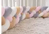 Bed Rails 2M/3M born Infant Cradle Pillow Cushion Braid Knot Protector Cot Room Decor Crib ding Set 221209