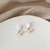 Boucles d'oreilles pendantes ASHIQI perle d'eau douce naturelle 925 argent Sterling Magnolia bijoux de mode cadeaux pour les femmes