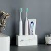 Porte-brosse à dents électrique porte-brosse à dents noir salle de bain organisateur porte-brosse à dents brosse à dents salle de bain outil dentifrice support de rangement blanc 221208