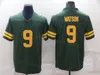 Hommes Football 9 Christian Watson Jersey 26 Darnell Savage 10 Love 2 Mason Crosby 8 Amari Rodgers 4 Brett Favre 15 Bart Starr 13 Allen Lazard Vert Blanc Jaune Cousu