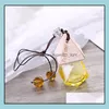 Packing Bottles Car Per Bottle With Wood Cap Hanging Rearview Ornament Air Freshener For Essential Oils Diffuser Refillable Empty Gl Dh0Ae