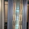 Vorhang Chenille Licht Luxus Vorhänge Schlafzimmer Warm Koreanischen Stil Schattierung Sonnenschutz Haken-typ Wohnzimmer Nordic Einfache Blau