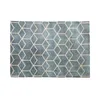 Tapetes estilo nórdico padrão geométrico para sala de estar tamanho grande decorativo cabeceira tipo moderno azul