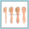 Bath Brushes Sponges Scrubbers Natural Boar Bristles Facial Brush Dry Skin Spa Remove Dead Rub Face Nail Sn2182 Drop Delivery Hom Dhc6G