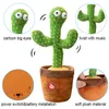 Oggetti decorativi Figurine Adorabile cactus danzante Giocattolo parlante Ricarica USB Registrazione audio Ripeti Bambola Kawaii Giocattoli educativi per bambini Regalo Regalo di compleanno 221208