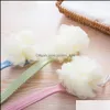 Bath Brushes Sponges Scrubbers Bathroom Accessories 2 In 1 Long Handle Brush Flower Shower Back Cleaning Skin Mas Rubbing Dh0777 Dhg2H