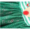 Girl'S Dresses Ins Girls Christmas Long Sleeve Strip Cotton And Gauze Tutu Baby Spring Autumn Oneck Green Milu Deer Print Bubble Ski Dhpr1