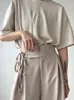 Herenpakken zcsmll vaste kleurbanden decoratieve Koreaanse stijl casual breed been herenpak broek 2022 modieuze eenvoudige losse broek